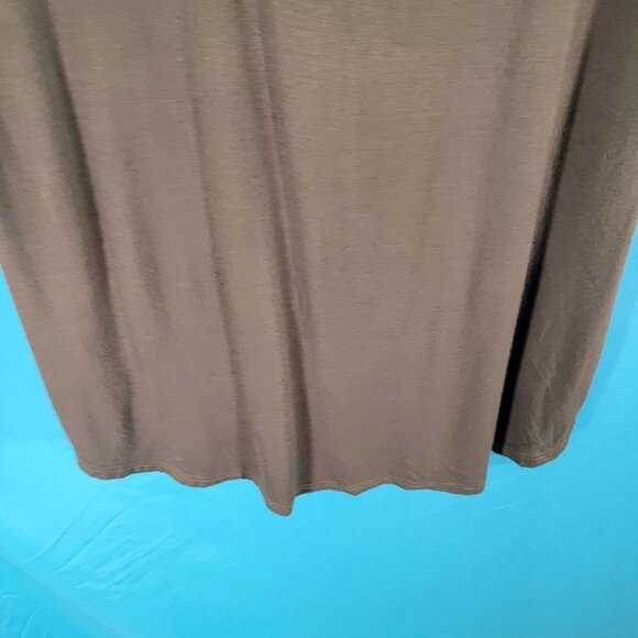 A.Ok Coevolution Womens Olive Green Twist Front V-Neck Short Sleeve Top Size L - Picture 9 of 10